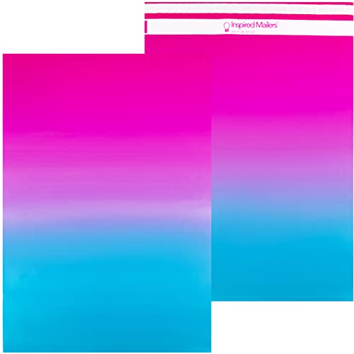 Image of Inspired Mailers - Large Poly Mailers 14.5 x 19 - 50 Pack - Vibrant Ombre - Large Shipping Bags for Clothing - Large Mailing Envelopes - Shipping Envelopes - Mailers Poly Bags