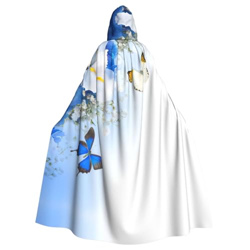 Cape à capuche pour cosplay et Halloween motif floral élégant adulte EdWal