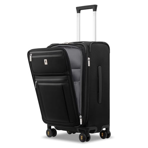 LEVEL8 Carry On Luggage Airline Approved with Compartment, Softsi...