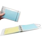 BYSLBTY 3x5 Index Card Binder with 40 Card Sleeves, Index Card Organizer for Flash Cards, Recipe Cards and Note Cards Holder（1 PCS）