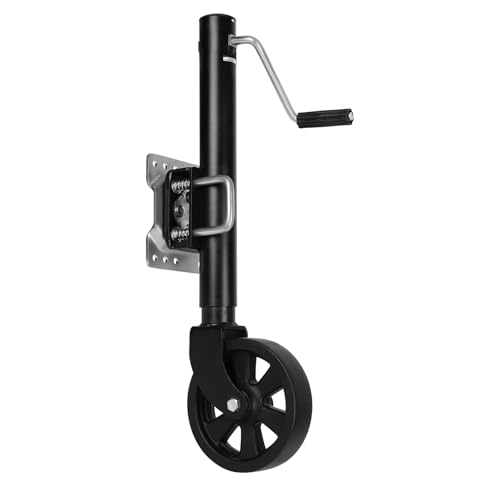 FAHKNS Trailer Jack with Wheel, Boat Swivel Jack 8' Single Wheels, 2000 lbs Heavy Duty 13' Lift RV...