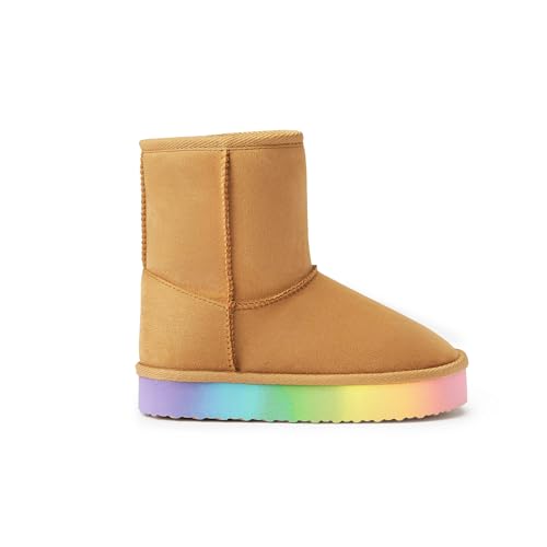 Image of FabKids Girls' Warm Fleece Lined Platform Snow Boots Non-Slip Ankle Winter Boots