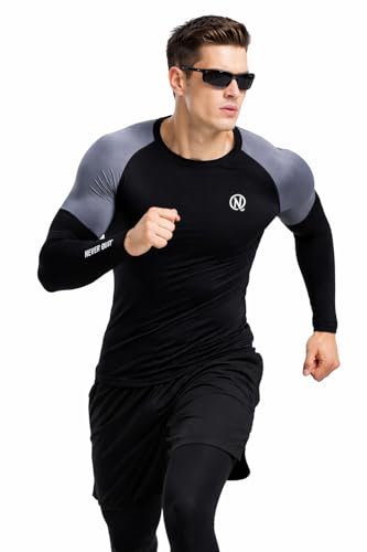 Image of NEVER QUIT Men Slim Fit Sports, Gym T-Shirt Black Color