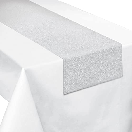 Chemin de table argent amscan sublimant vos repas de Noël et mariages chic