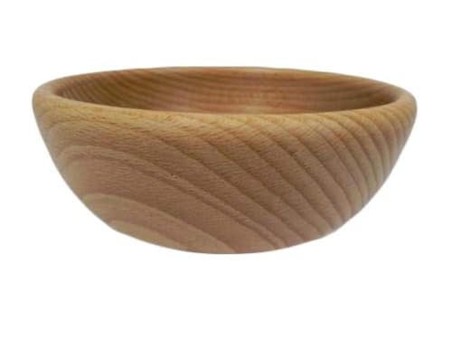 Cuenco decorativo de madera para frutas y frutos secos, estilo rústico, madera de haya natural, para aperitivos, 14 cm