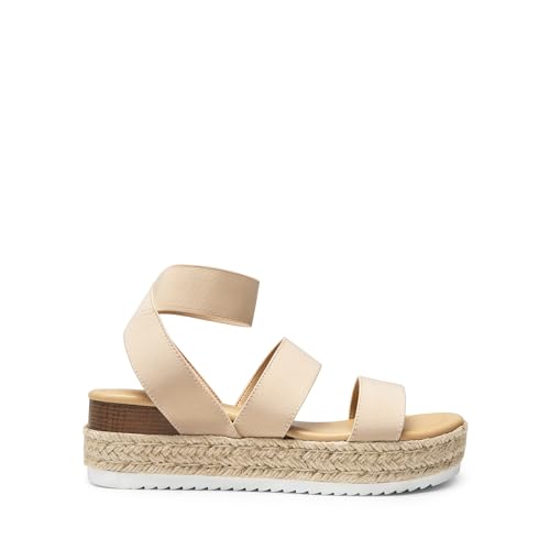Image of DREAM PAIRS Strappy Espadrille Platform Wedge Sandals for Women Dressy Summer, Comfortable Open Toe Sandals with Cushioned Insole and Ankle Strap Buckle