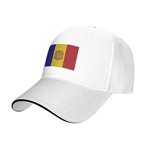 KWQDOZF Casquette de Baseball Drapeau d'Andorre pour Hommes et Femmes, Chapeaux de Papa réglables Unisexes pour l'extérieur