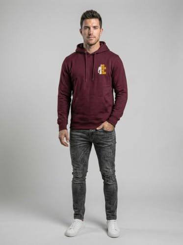 Image of Mens Full Sleeve Graphic Printed Hooded Sweatshirt | No Pain No Gain Print Winter Hoodies for Men | Gym Hoodie Men's