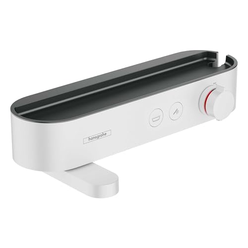 hansgrohe Wannenthermostat ShowerTablet Select, Aufputz Badarmatur für 2 Funktionen, Mattweiß
