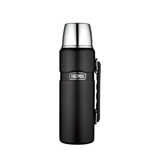 Thermos Stainless King 40 Ounce Beverage Bottle, Matte Black