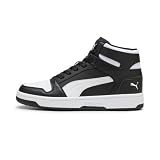 PUMA Men's Rebound Layup Sneakers, Black White, 10.5