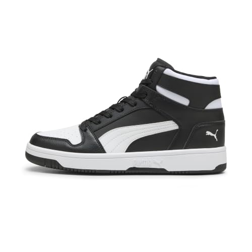 PUMA Mens Rebound Layup Sneakers Black White 10.5