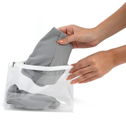 Caitlin Jaymes Bikini Organizing Bags - Clear Bathing Suit Storage for Closet, Drawers & Travel, Pack of 10