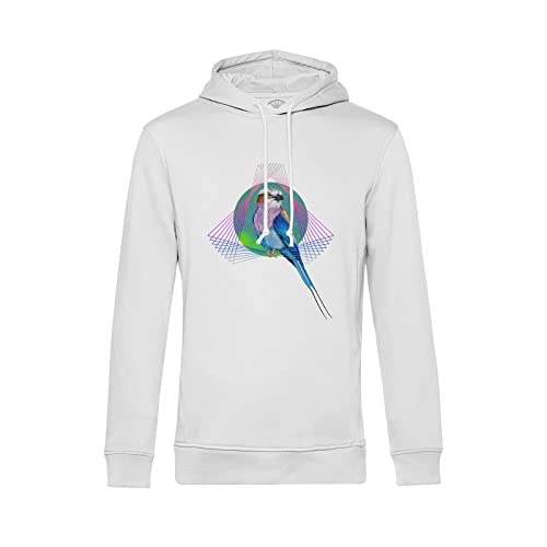 Sweat à capuche lilac Roller illustration vintage oiseau géométrie art
