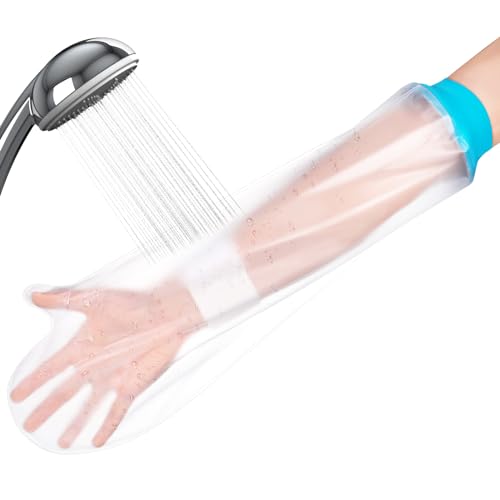 Zuimei 1 Pack Waterproof Cast Cover Arm, Waterproof Cover Arm Cast Cover Cast Protector for Shower Bath, Reusable Broken Arm Protector Sleeve for Boys and Girls Shower Bathing(Blue)