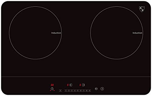 K&H 2 Burner Double Dual 24 Inch Induction ULTRA SLIM Electric Stove Top Ceramic Cooktop White 120V 1800W IN-DD18-120S product thumbnail 9