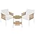 JAMFLY Outdoor Patio Furniture Set 3 Piece, Rattan Furniture Conversation Set, Small Wicker Patio Furniture Set for Porch, Backyard, Balcony with Soft Cushions and Glass Table