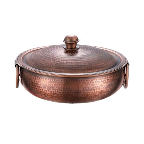 INUUXLG Hotpot for Cooking Copper Hot Pot Pure Induction Cooker Pure Copper Pot Retro-shabu Soup Copper Pot Cooking Pot Kitchenware