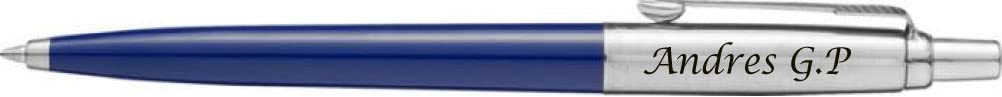 regalo grabado - Bolígrafo Parker Jotter SS Personalizado | Escritura Suave con Tinta QuinkFlow | Grabado Láser en 24h | Caja Incluida, Azul, 1 unidad, ABS