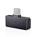 FiiO/Snowsky Tiny Portable DAC & Headphone Amplifier, Hi-Res USB DAC, PEQ Precision Tuning, PCM 384kHz/DSD256 Decoding, Android App/Web Control (3.5mm + Type-C Dual Ports, Tiny A Black)