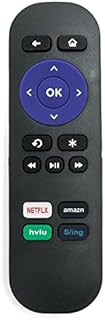New Replacement Remote fit for Roku 1 2 3 4 Premiere 4620XB 4620R 3900XB 3050R 3700XB 2000C 2710R 4210XB 3900R 2500R LT 2700R 2450XB 3710RW with 4 Shourtcuts Keys