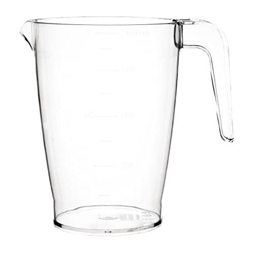 Kristallon Jarra apilable de policarbonato FB890, capacidad de 1 L, altura de 108 mm