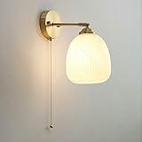 LMAPLUMP Wall Lamp Nordic Wall Sconces White Glass Shade Lighting Angle Adjustable Brass Lamp Hardwired Sconce Lighting with Switch(Animal Horse)