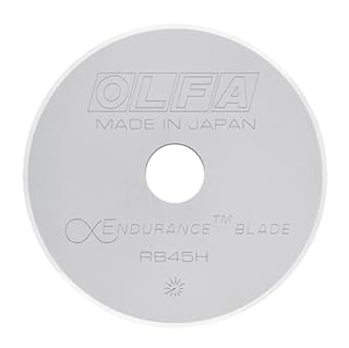 UPC 091511220230 product image for OLFA 45mm Rotary Cutter Replacement Blade, 1 Blade (RB45H-1) - Tungsten Steel En | upcitemdb.com