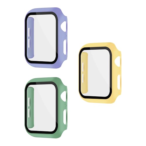 Verre trempé Apple Watch 40mm et coque antichoc lot de 3 protections écran à clipser Series 6 SE 5 4