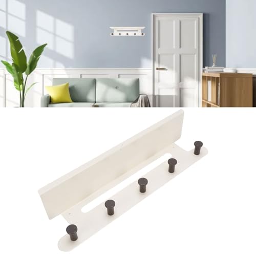 Étagère suspendue pour entrée et chambre en noyer Cocoarm porte-vêtements chic - 3
