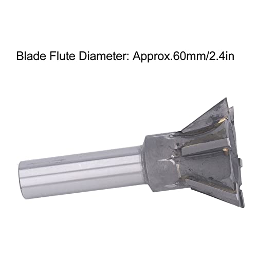 Eujgoov EUJGOOVFGSTMH21Z527582 60 Degree Dovetail Cutter 6 Flute 60Mm Milling End Mill Straight Shank Cutting Tool thumb #2