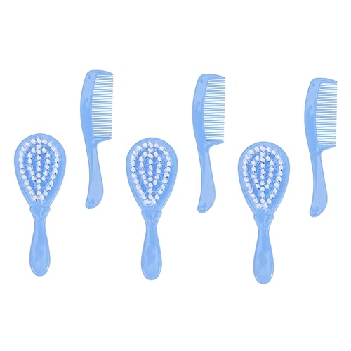 DECHOUS Cradle Cap Brush for Baby 3 Sets Baby Shampoo and Dandruff Comb Gentle Bristles Hair Washing Brush Portable