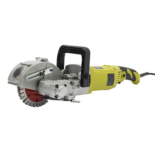 Mauernutfräse Schlitzfräse Betonschlitzmaschine 4000W 6500r/min Wand Nut Schneidemaschine mit 5 x Sägeblätter, Mauerfräse Schlitzfräse mit 37mm Tiefe, Grün, 48 x 16 x 4cm Mauernutfräse Schlitzfräse Betonschlitzmaschine 4000W 6500r/min Wand Nut Schneidemaschine mit 5 x Sägeblätter, Mauerfräse Schlitzfräse mit 37mm Tiefe, Grün, 48 x 16 x 4cm