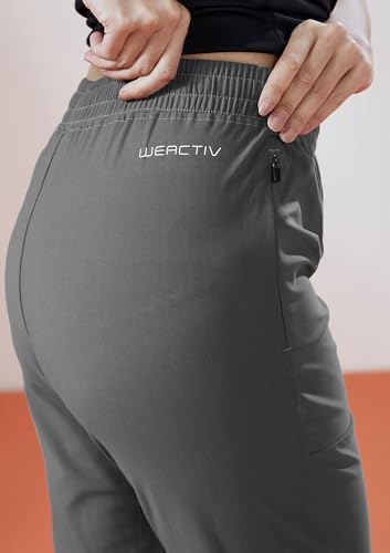 Image of TECHNOSPORT Women's Relaxed Fit Active Sports Joggers with DURACOOL Technology Mid Rise Drawstring Track Pants with Pockets Moisture Wicking Polyester Athleisure Workout Running Lounge Wear