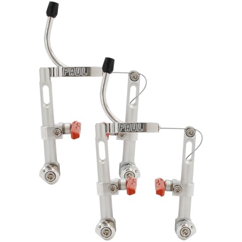 Paul Motolite Linear Pull Brakes Bundle Light Aluminum V-Brakes, Long-Pull, Adjustable for 26" to 700c Wheels