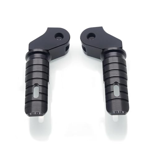 Image of MZS Motorcycle Foot Pegs, 360 Roating Rider Front Footpegs Footrest Rest Pedal Black CNC Compatible with Bonneville T100 2016-2022 / Bonneville T120 2016-2022