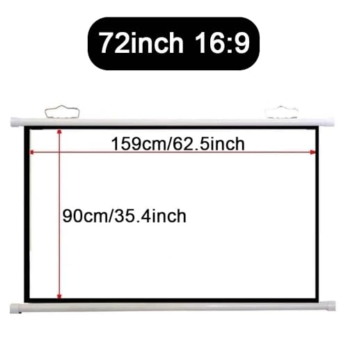 Pantalla de proyección manual 72 pulgadas 16:9 miniatura 7