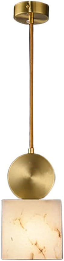 Lustre suspension en marbre blanc au design moderne E27 chic pour chevet
