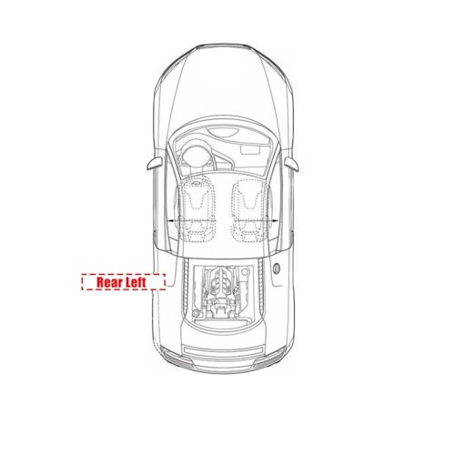 Cache de remplacement pour rail de toit Ford Kuga 2013-2018 côté arrière gauche