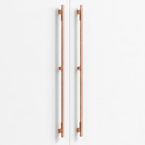 Image of Plantex Aluminium Cabinet Handle /900mm Wardrobe Handle for Home /Cupboard Door Pull-Push Handles for Office - Pack of 2 (DTC-5580, Rose Gold)