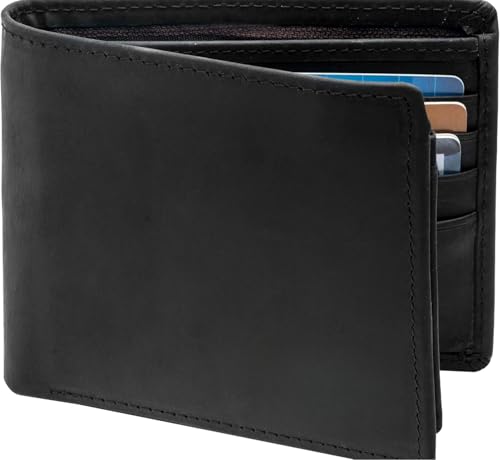 Plinvo Real Leather RFID Blocking Genuine Real Leather Bifold Wallet