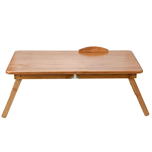 Bureau d'ordinateur pliable réglable en bambou pour travailler sans table - 3