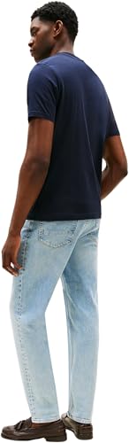 Tommy Hilfiger Camiseta de Manga Corta Hombre Stack tee Regular Fit, Azul (Desert Sky), XL
