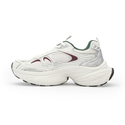 Image of Red Tape Women's Sneakers Green Mesh Pu Round Toe Lace-Up