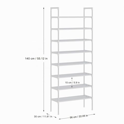 Étagère à chaussures gain de place S-526 range-chaussure vertical blanc