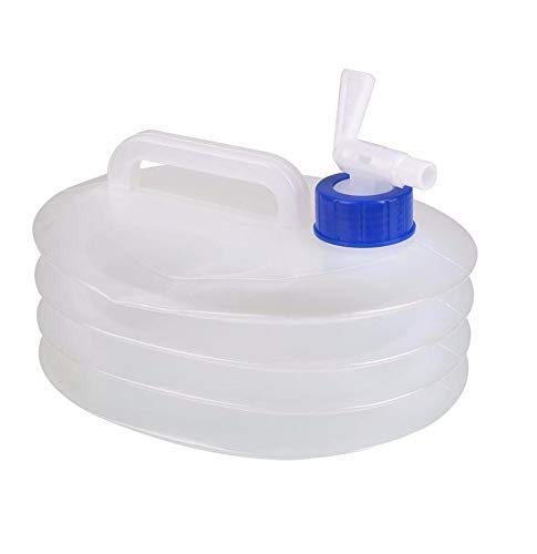 Praxon Collapsible Plastic 5 Litters Storage Capacity Water Jar Bottle, Transparent Cold Drink Dispenser Kettle (5 L)