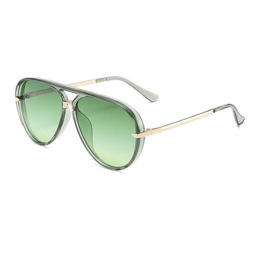 TNDVIC Gafas de sol con protección UV400 | Metal extragrande para hombre y mujer | Lentes color caramelo para deportes al aire libre y conducción (verde)