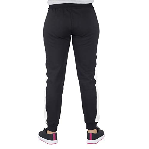 Calça Jogger Masculina Street Calça Moletom Skinny Com Faixa Lateral (Preto, M (40/42))