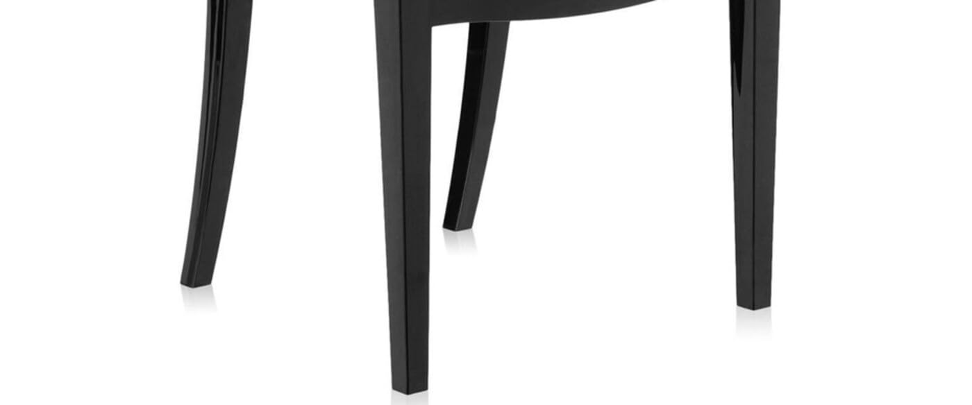 Pieds en plastique pour chaise Kartell Louis Ghost, lot de 4 bouchons noirs de rechange