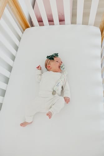 Image of Copper Pearl 3-Pack Pacifier Holders: Premium Knit Binky Clips for Baby Girls and Boys - Stylish Stainless Steel Design for Secure No-Drop Attachment - Christmas Classics